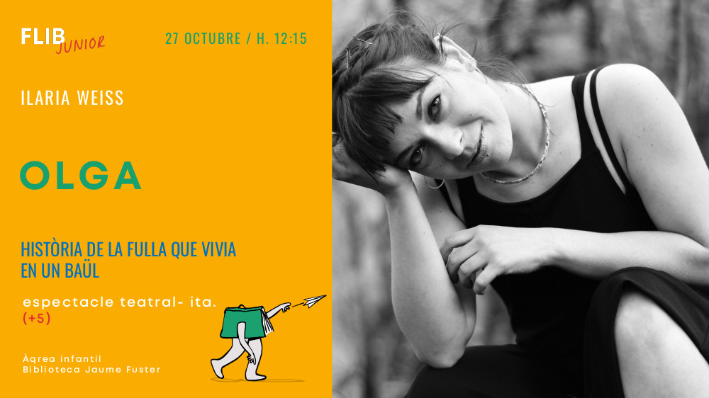 BibliotequesBCN's tweet image. #FLIB JUNIOR . Olga, història de la fulla que vivia en un bagul
Amb Ilaria Weiss 

🗓️Diumenge, 27/10
⌚12.15 h 
📍#bbcnJumeFuster
👧+ 5 anys
ℹ️i.mtr.cool/imywmoygrb