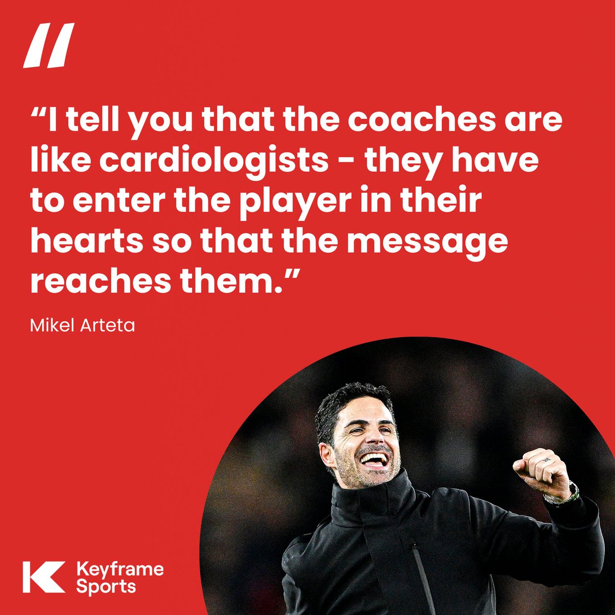Mikel Arteta speaks on how coaches are like cardiologists 🙌