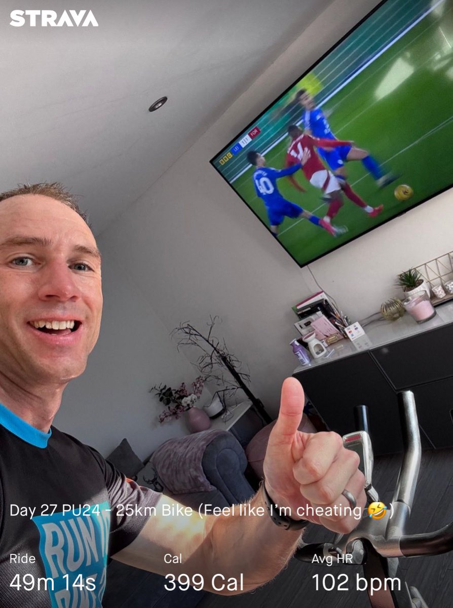 Ross Burbeary (@rossburbeary) on Twitter photo Day 27 done for <a href="/prostateunited/">Prostate United</a> with <a href="/BBCMOTD/">Match of the Day</a> of the day keeping me company on the 25km Spin. £230k raised for <a href="/ProstateUK/">Prostate Cancer UK</a> and only 4 days left of the challenge! Please keep showing your support and help save men’s lives 💙
prostateunited.prostatecanceruk.org/fundraising/ro… Day 27 done for <a href="/prostateunited/">Prostate United</a> with <a href="/BBCMOTD/">Match of the Day</a> of the day keeping me company on the 25km Spin. £230k raised for <a href="/ProstateUK/">Prostate Cancer UK</a> and only 4 days left of the challenge! Please keep showing your support and help save men’s lives 💙
prostateunited.prostatecanceruk.org/fundraising/ro…