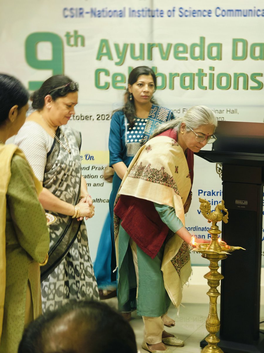 sangee_felix's tweet photo. Attended the 9th Ayurveda Day celebrations @CSIR_NIScPR on 25/10/24 with @BRPrasher talking about integration of Ayurgenomics &amp; Prakriti. There was also a Prakriti consultation camp from the @IGIBSocial team assisted by Dr Meera Bhojani &amp; team from @AIIA_NDelhi
@deep_punera https://t.co/R53H0v1nj6