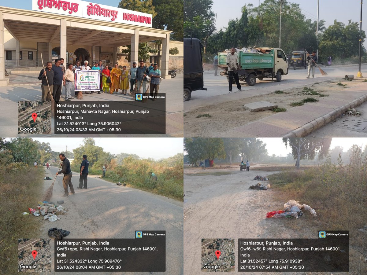 Mchsp800176's tweet photo. Under *Swachhta di lehar Campaign*
Today on 26.10.24 Municipal Corporation Hoshiarpur Conducted cleanliness drive at Bus Stand ,Railway Station,Clock Tower ,and Market Places .

#swachhtadilehar
#swachhatapakhwada2024
#SwachhataHiSeva2024
#swachhhoshiarpur
#GarbageFreeCity https://t.co/udnDNU2xeg