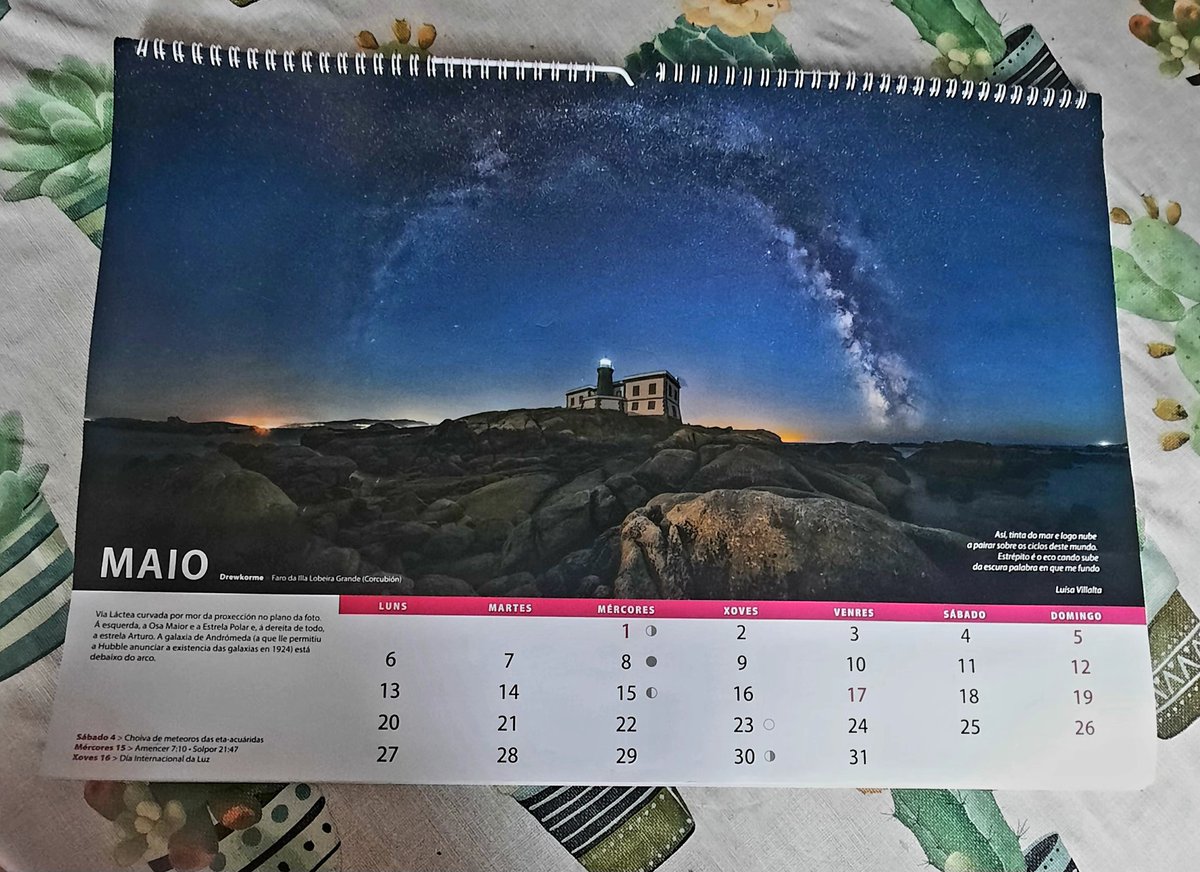 DeApelidoFlores's tweet photo. @EstibalizEs @CeosGalegos @dosiveiga @JorgeMiraUSC #Calendario2024 dos @CeosGalegos  #Maio 🌅
#LetrasGalegas

📷 @drewkorme 
📍 Faro da Illa Lobeira Grande @corcubiongal 
 
➡️Escolla da #poesía d #LuísaVillalta by @EstibalizEs 
➡️Escribe  @JorgeMiraUSC q á dereita de todo está a Estrela Arturo https://t.co/ijezfo1gj2