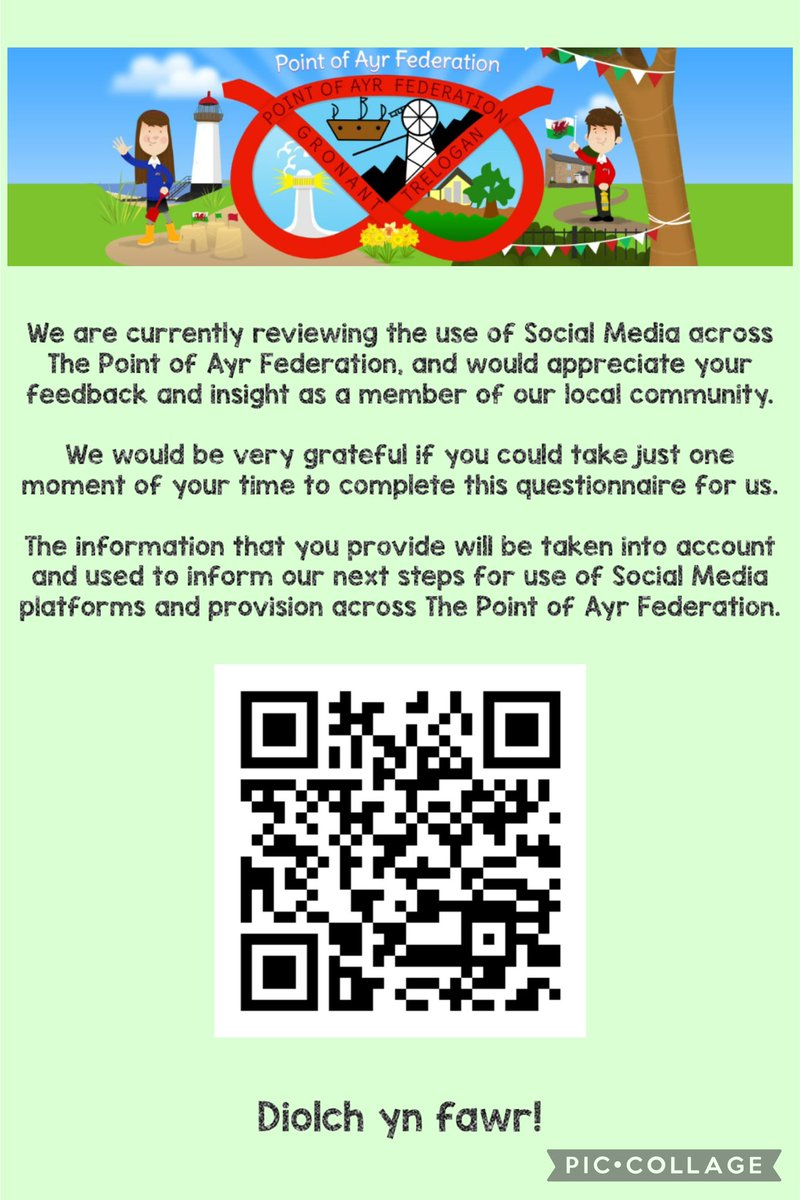Community feedback request - The use of Social Media across the Point of Ayr Federation.

Please take a moment of your time to complete this very short questionnaire. 

Diolch!

forms.gle/wKR7TGKe6RijMg…