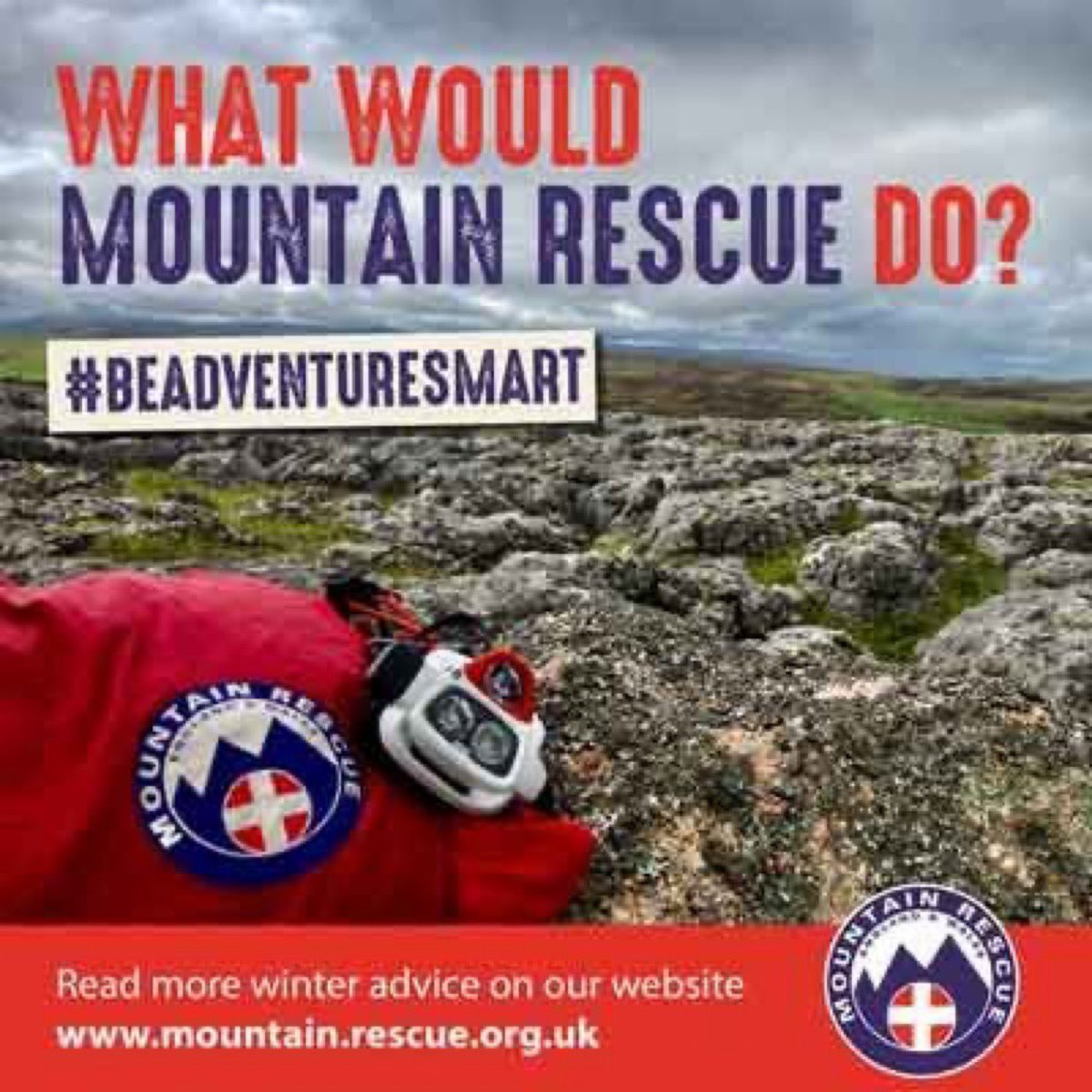It's #MountainRescueAwarenessDay today, scheduled as the clocks go back and it gets darker earlier. It means we can share a reminder of a few things for the winter months: plan your day for limited day light, carry a head torch and enjoy your Autumn adventures. #BeAdventureSmart
