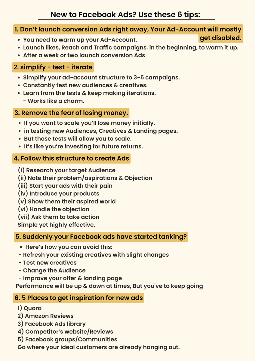Badalpandey_'s tweet photo. New to Facebook Ads?  

Use these 6 tips: https://t.co/W6A9I4YrMx
