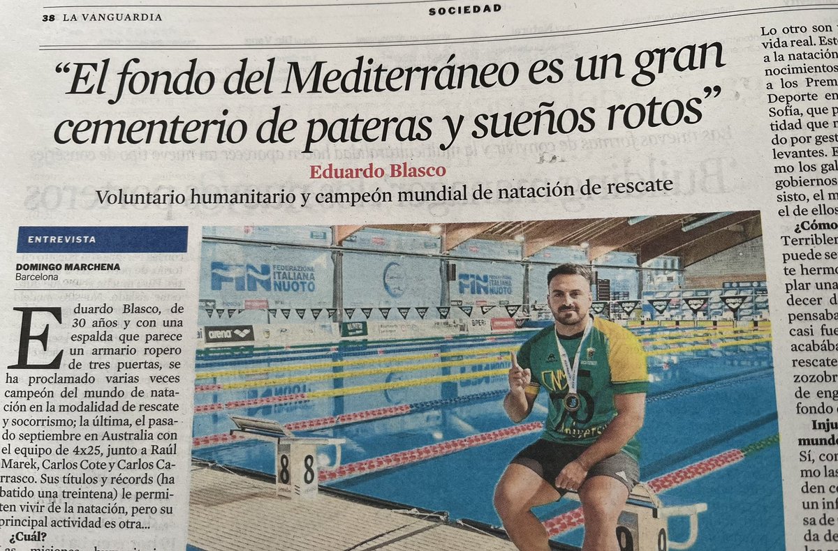 “El fondo del Mediterráneo es un gran cementerio de pateras y sueños rotos” (Eduardo Blasco)