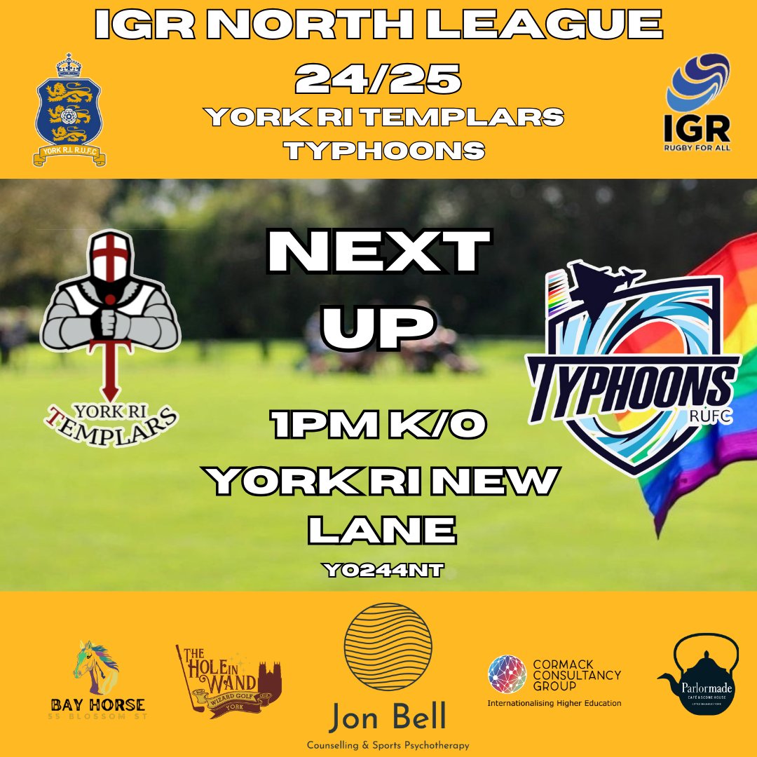 YorkRITemplars's tweet photo. Yesterday saw @TritonsRUFC head over for our @igrclubhouse Northern League clash.
Big thanks for another enjoyable match see you soon.
Next up @typhoonsrufc November 9th.
#oneclubforeveryone #York #igrugby #IGR #InclusiveSport #LGBTQIA #RugbyUnion #LGBTQSports https://t.co/W3N0RUpngr