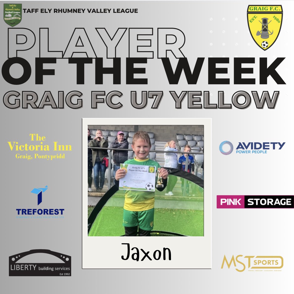 GraigFC1's tweet photo. Graig U7s had a great morning of football at Ystrad Mynach yesterday. 
Well done to Dominik and Jaxon on being selected as Player of the Week! 
#uppagraig https://t.co/QfysoMiY1B