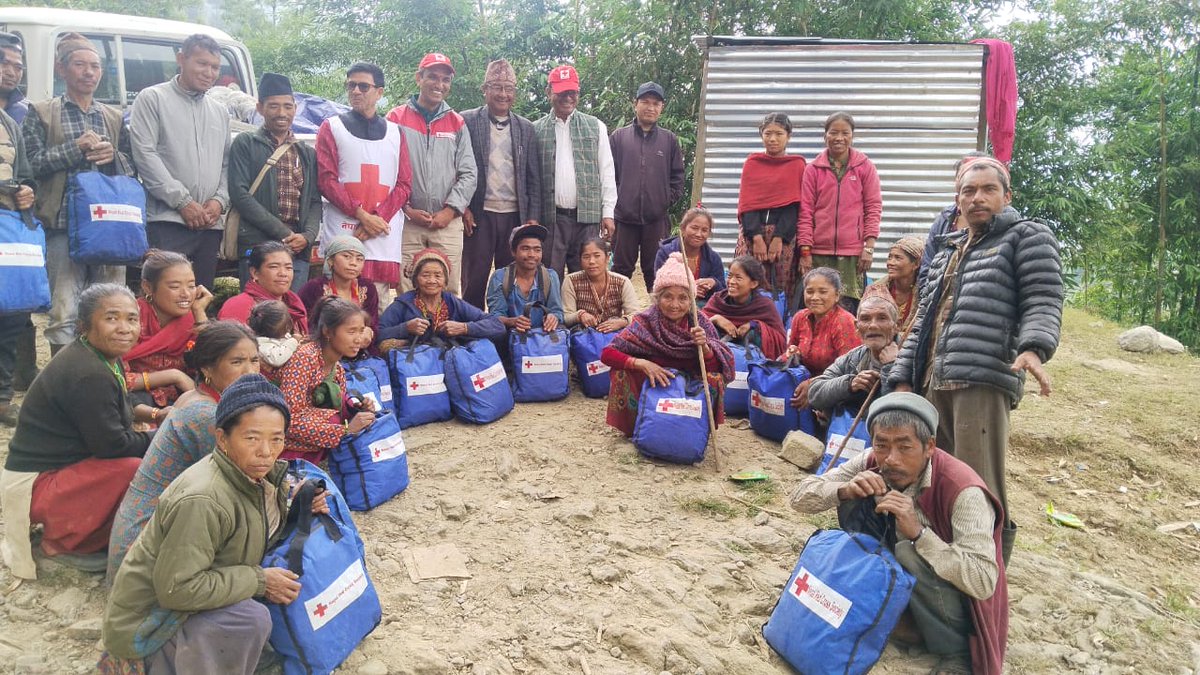 #NRCS provided hygiene kits to flood/land slide affected people in Ramechhap district.