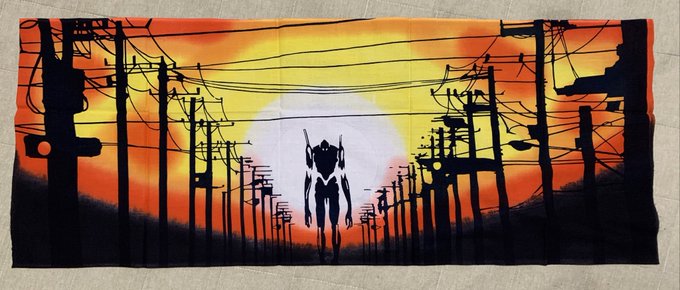 これは今回の旅行で買ったエヴァのスゲェイカス手ぬぐいと味のある甕長の手ぬぐい 