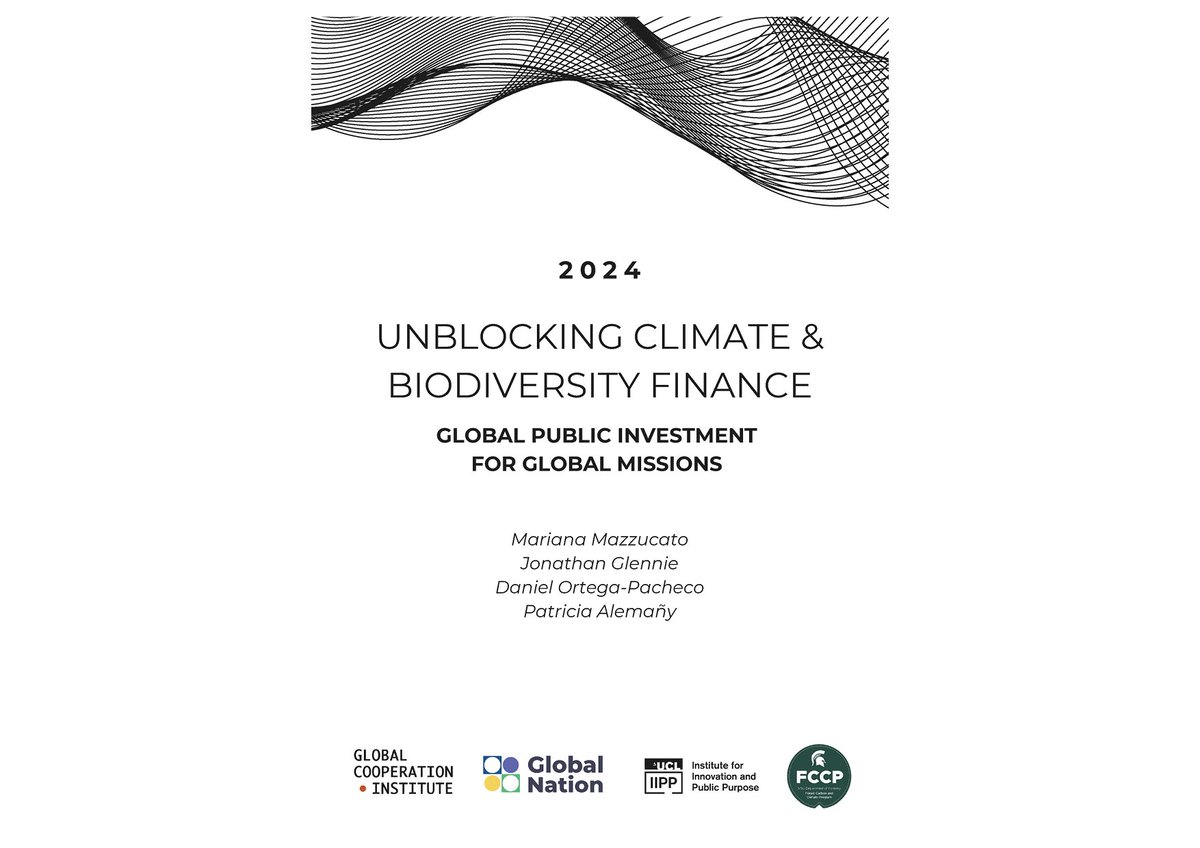 🌍Nuevo Informe: Integridad es la clave🌍

Inspirado por Misión Economía de <a href="/MazzucatoM/">Mariana Mazzucato</a>, nuestro informe propone reformar la financiación climática y de biodiversidad. 

🌱 La Inversión Pública Global (GPI) es clave para lograr un financiamiento equitativo y transparente que