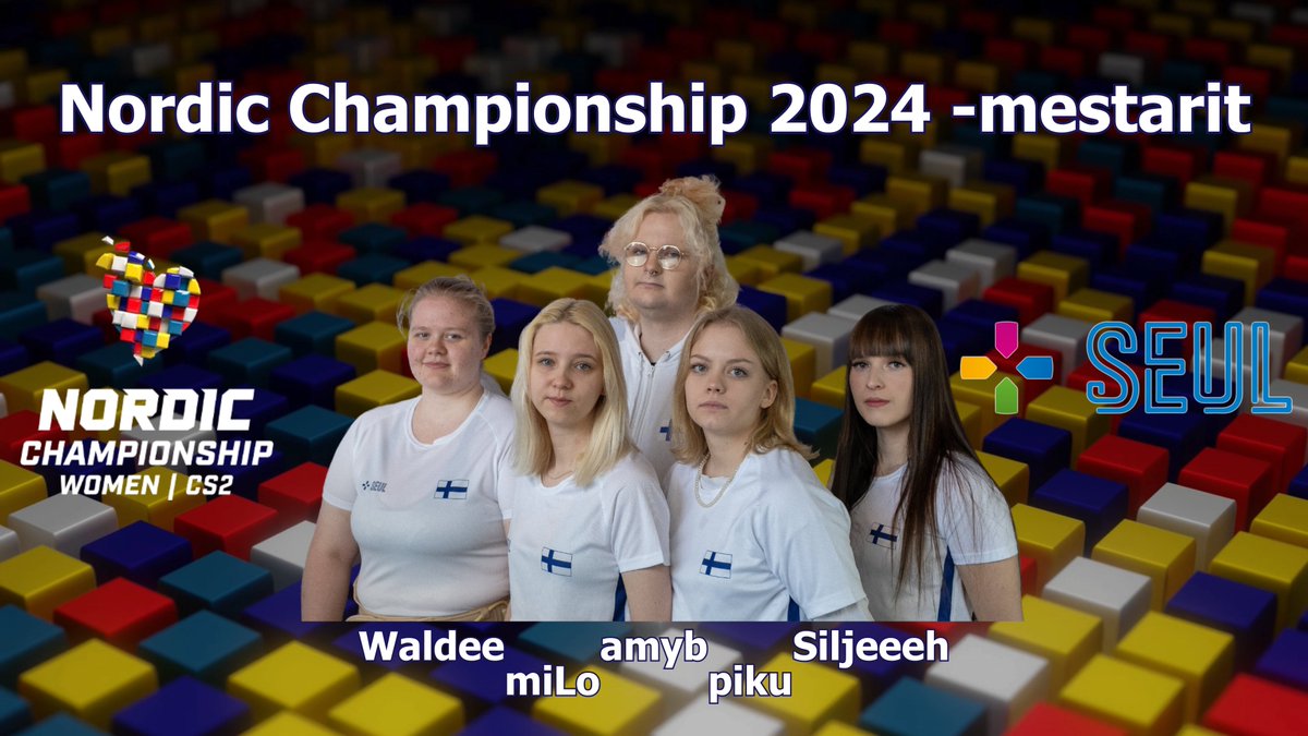 🏆SUOMI ON POHJOISMAIDEN MESTARI🏆

BACK-TO-BACK MESTARUUDET
2023🥇
2024🥇

Pohjoismaista ei löytynyt tämän joukkueen päihittäjää
👑 <a href="/miLocs2_/">AKA miLo</a> <a href="/Waldeecs/">AKA Waldee</a> @1amyb <a href="/Siljeeehh/">AKA | Silja</a> <a href="/pikkuems/">AKA piku</a> 👑

#esportsfi