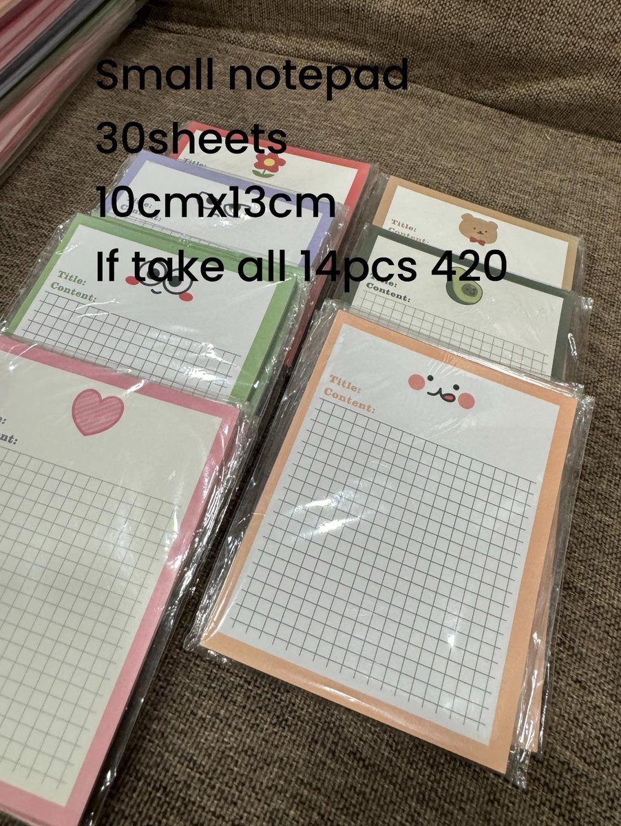 faerizshop's tweet photo. Lfb / wts

✨FOR TAKE ALL ✨

🌸Notepads 
🌸Retractable highlighters

prices posted last price
NO SHOPEE CHECKOUT

Shipping via lalamove or jnt
Location: Cavite
Payment via metrobank or gcash https://t.co/5NEy4UhHfg