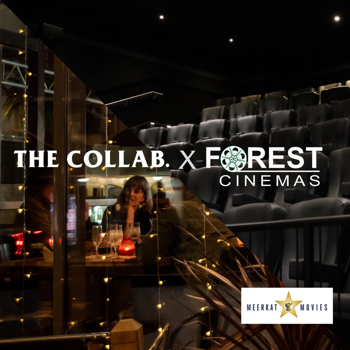 Enjoy dinner at The Collab. and a film for 2 at Forest Cinemas for £30!

Buy 2-4-1 tickets using your Meerkat Movies code on Tuesdays and Wednesdays, book a table at The Collab. and choose a main and a side from our special Meerkat Movies menu.

#DateNight #London #Walthamstow