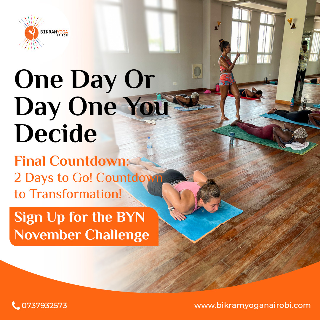 It's your choice to become a healthier &amp; happier you.

Choose Now. 🧡

Don't miss out on the opportunity to transform your body and mind🙏😊!

Have you signed up for the challenge ?

📞0737 932 573

#BikramYogaChallenge #hotyoga #bikramyoga #weightloss #workout #yoga #yogi