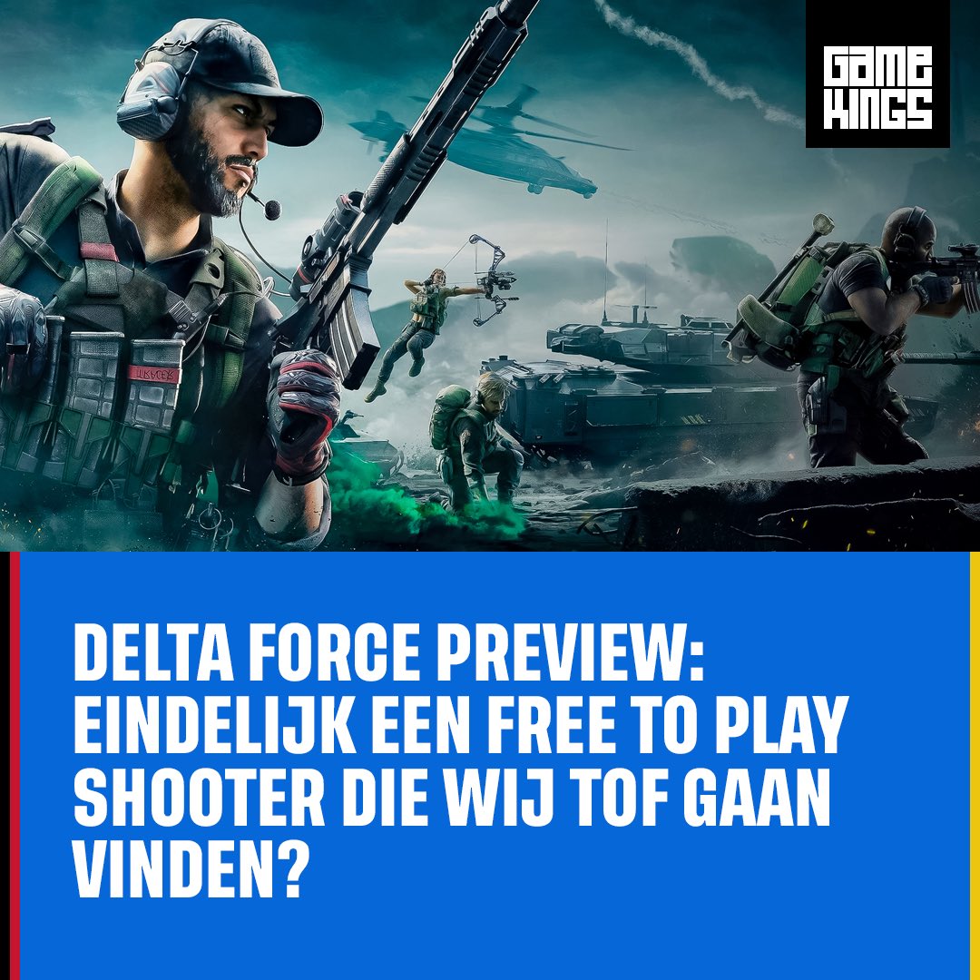 Gamekings's tweet photo. Delta Force Preview: Een legende herleeft!? #DeltaForce #DeltaForceBeta #preview
π https://t.co/WFkhnVYwwa https://t.co/VRjl4QMiZS