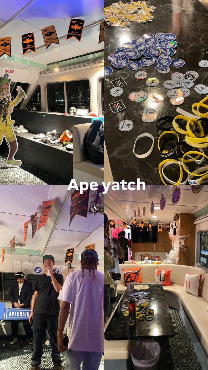 earn_monicha's tweet photo. Apechain yatch tonight in Taipei🪽🌊 #ApeChain #APE #BAYC #MAYC https://t.co/0oJYJBkLG0
