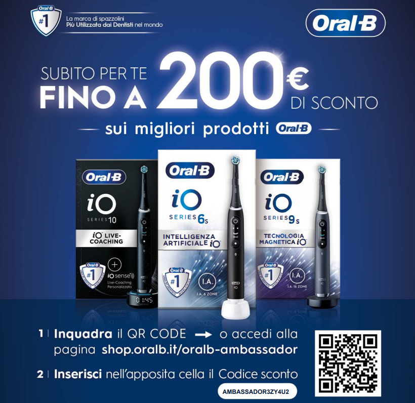 Sendibell's tweet photo. Codice sconto Oral-B ;)  #oralb #codicesconto #sconto #promo #spazzolinoelettrico https://t.co/pAG5gPL9et