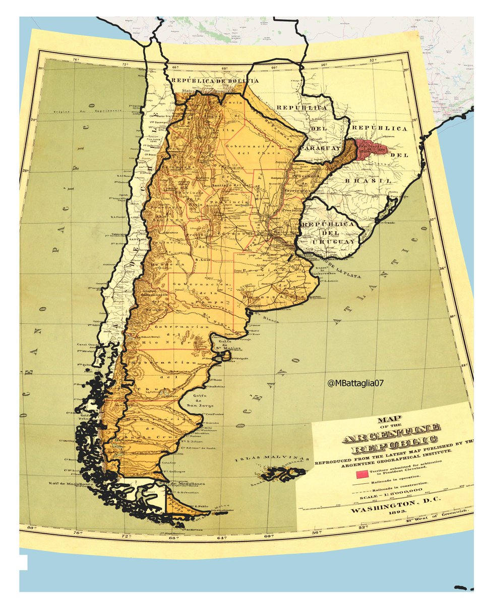 Y podemos sumarle al mapa, lo que más adelante fue la red ferroviaria. 

En un mapa se ven las existentes en 1893 y en el otro, la red "contemporánea" (con varios tramos no operativos).