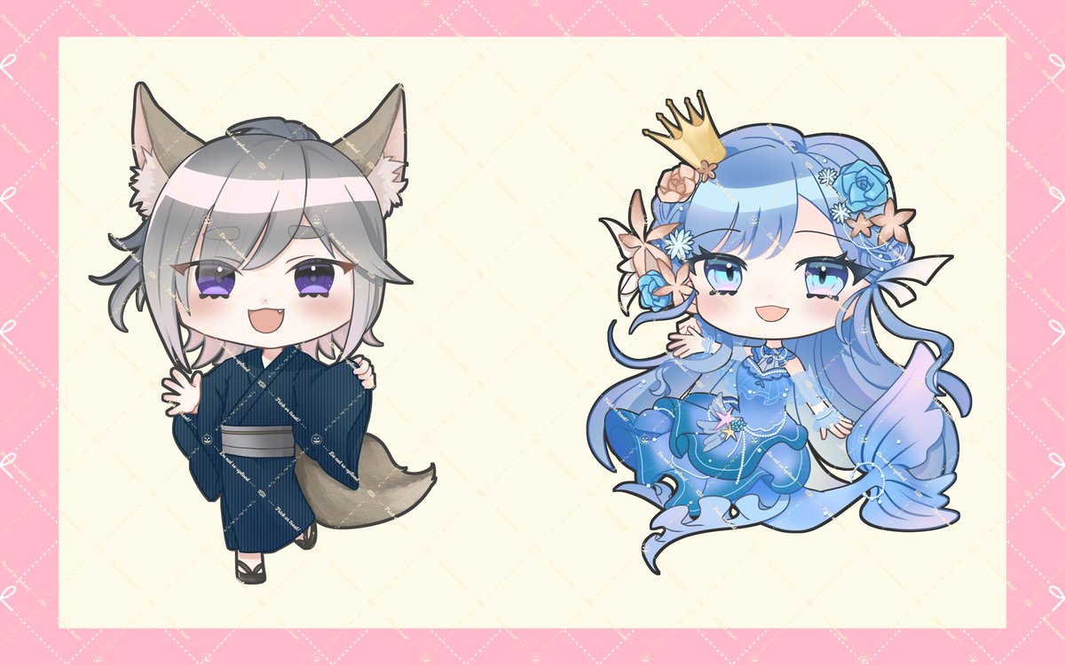 ponya_ch's tweet photo. イラスト企画にて
ルシェル・ラリマーさん( #shell_larimar )
白狼はくさん( #sirokami_sub )
の、お2人を描かせて頂きました🌟
ありがとうございました! https://t.co/tc4Jkje8vU