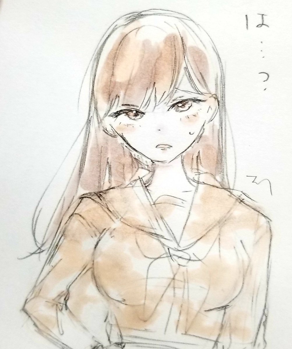 大井っち「ただ呆れてる大井っちが描きたかった#艦これ版深夜の真剣お絵描き60分一本勝負#艦」|ヨシナのイラスト