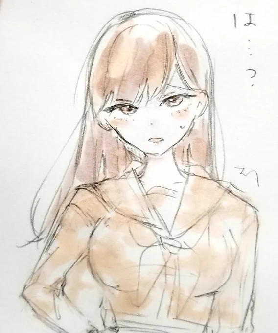 ただ呆れてる大井っちが描きたかった#艦これ版深夜の真剣お絵描き60分一本勝負#艦これ版真剣お絵描き60分一本勝負_20241027 