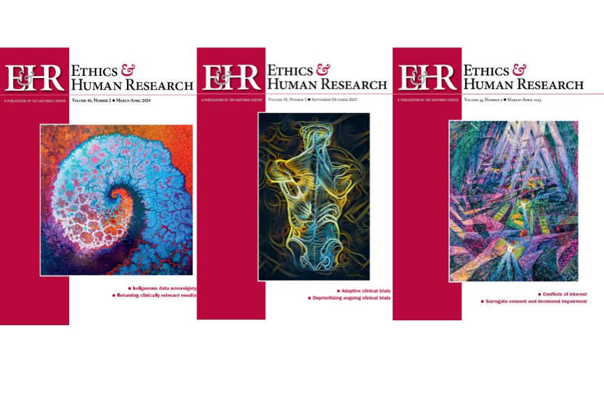 hastingscenter's tweet image. One of our 2 journals, Ethics &amp;amp; Human Research, aims to foster critical analysis of issues in science and health care that have implications for biomedical and behavioral research. Read some of our articles at the link.
#bioethics #research #IRBs #ethics 
thehastingscenter.org/publications-r…
