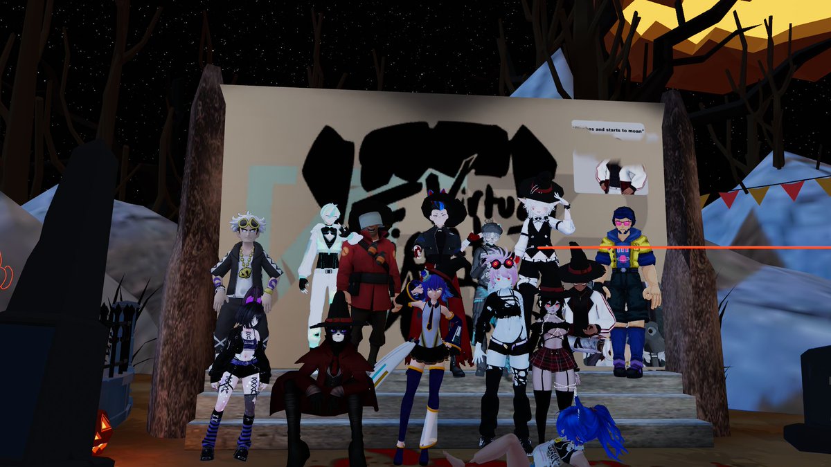 VTCommittee's tweet photo. We would like to give thanks to all those who had attended the Virtual Fright-mare last night and we hope to see you all next time!!

#Vtuber #VRChat https://t.co/5turDWZu8r