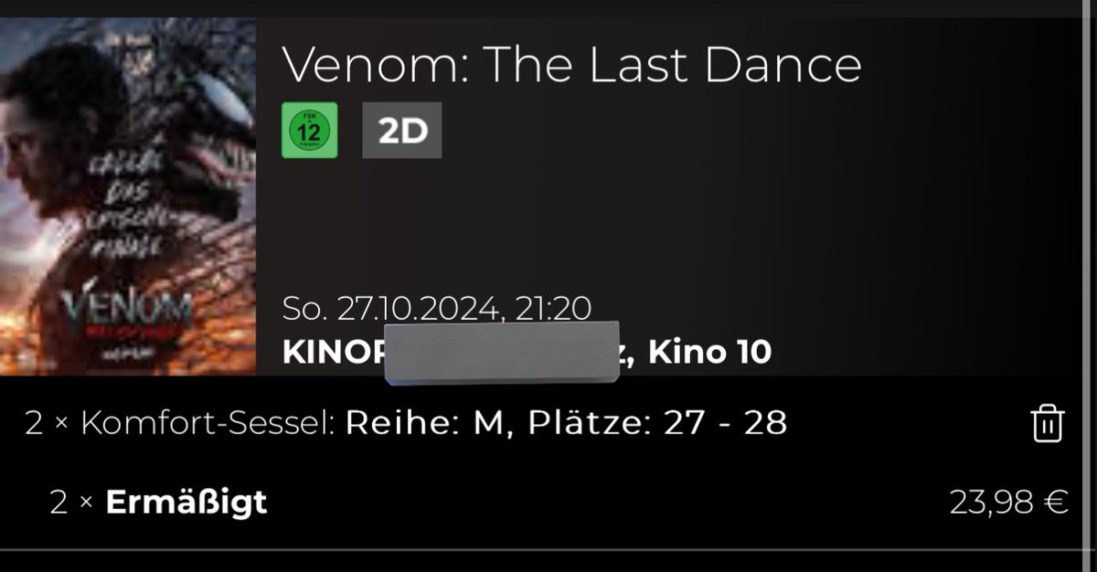 Ich will heute ins Kino. Dafür sollte ich nicht bezahlen 🥱
Freiwillige vor ;)