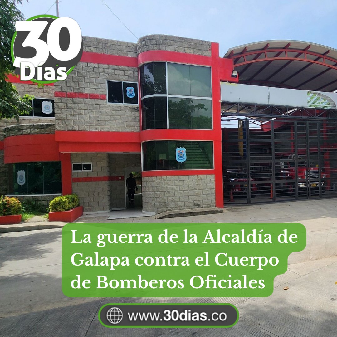 INVESTIGACIÓN ▶️
Mientras la Alcaldía de Galapa firmó un contrato con los Bomberos Voluntarios, que no rinden cuentas de sus millonarios ingresos, los Oficiales, que están en nómina, denuncian discriminaciones y acoso con investigaciones disciplinarias.

30dias.co/la-guerra-de-l…