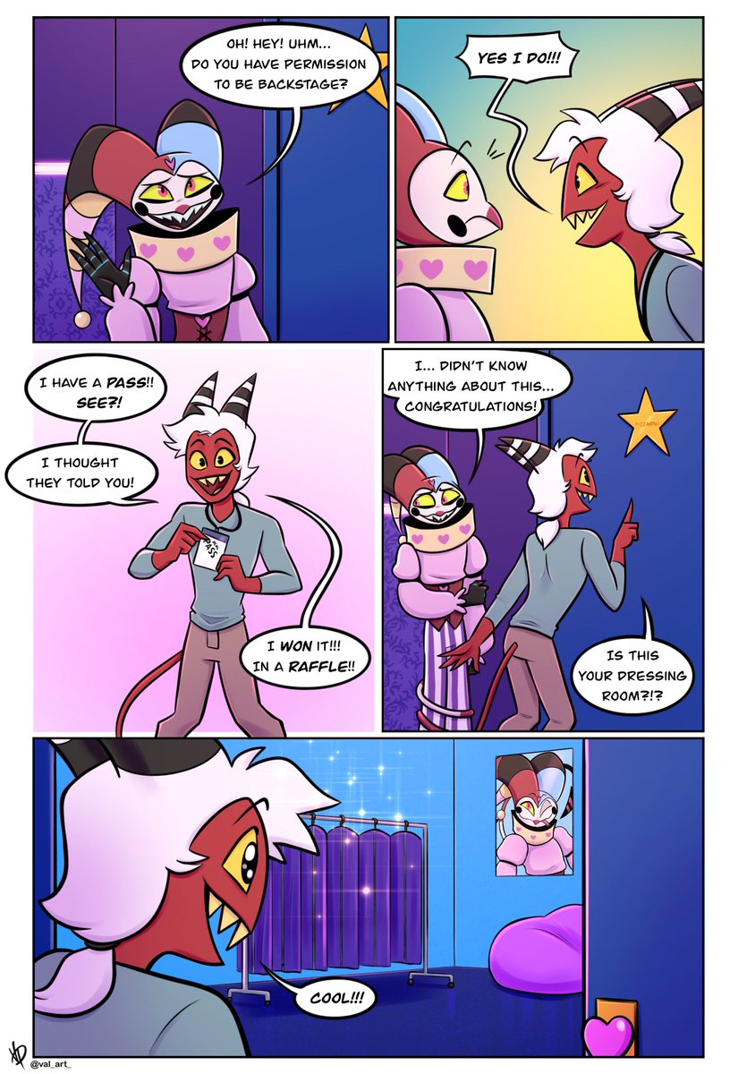 val_art_'s tweet photo. Until you came along (comic thread)
Chapter 4/?  
small tw: there's some uncomfortable touching.. nothing too bad but you know heads up.
#fizzarozzie #HelluvaBossFanart https://t.co/wkKwvQKXxA