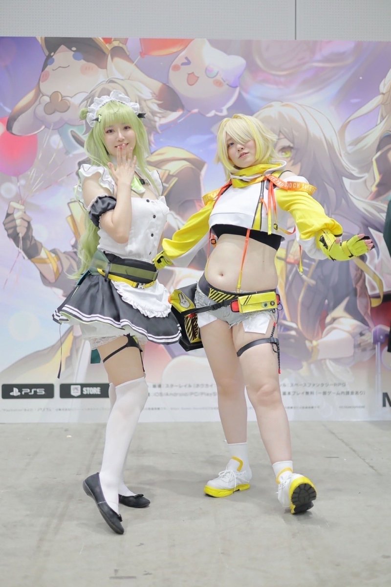 「NIKKE 2周年おめでとう御座いますこれからも大好きな2人#コスプレ#メガニケ」|七語つきみのイラスト