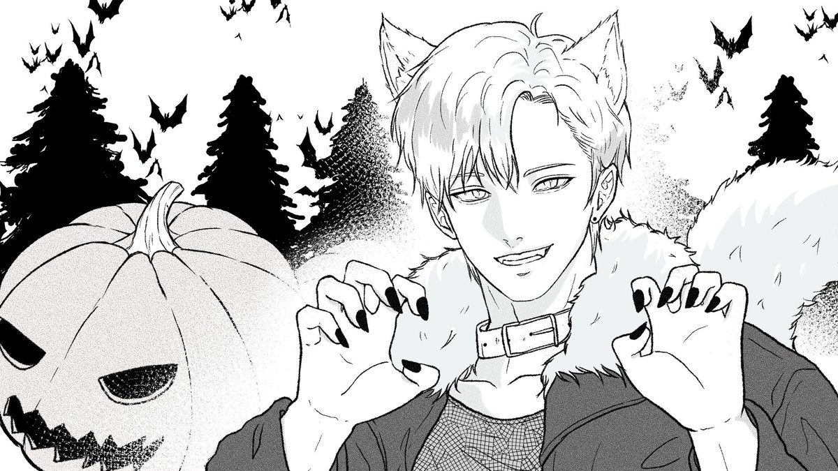 333ntn333's tweet photo. °.✩∘*┈˃̶ †Happy Halloween 2024  †˂̶┈*∘✩. 
Werewolf Khaojao Woof woof!  
🐺🎃🦇
#KhaojaoActArt https://t.co/UXtY34sYe4