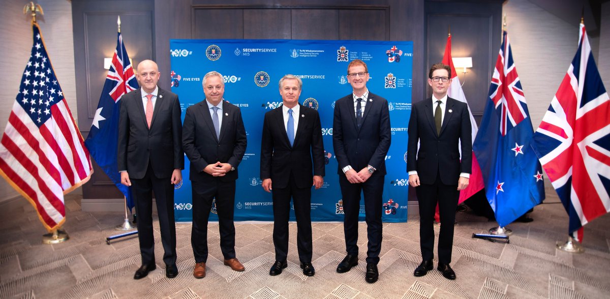 FBI's tweet photo. Interested in how partnerships help the #FBI protect Americans? Tune into the #InsideTheFBI #podcast to learn about the Five Eyes coalition, an information-sharing and security partnership, and how they work together to tackle global threats at https://t.co/3ZvEldvCMo https://t.co/zALWjBX9mc
