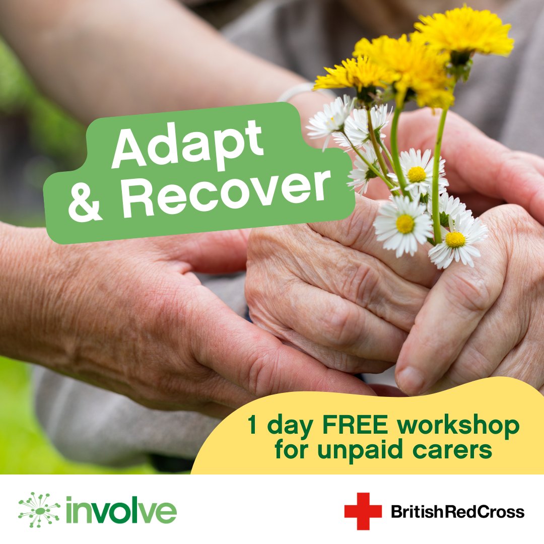 Involve Kent (@involvekent) on Twitter photo Caring for an adult family member or friend can be rewarding and fulfilling, it may also happen suddenly and result in change and some challenges. We are offering two FREE 90 minute workshops delivered by the British Red Cross. Email hello@involvekent.org.uk or call 03000 810005. Caring for an adult family member or friend can be rewarding and fulfilling, it may also happen suddenly and result in change and some challenges. We are offering two FREE 90 minute workshops delivered by the British Red Cross. Email hello@involvekent.org.uk or call 03000 810005.