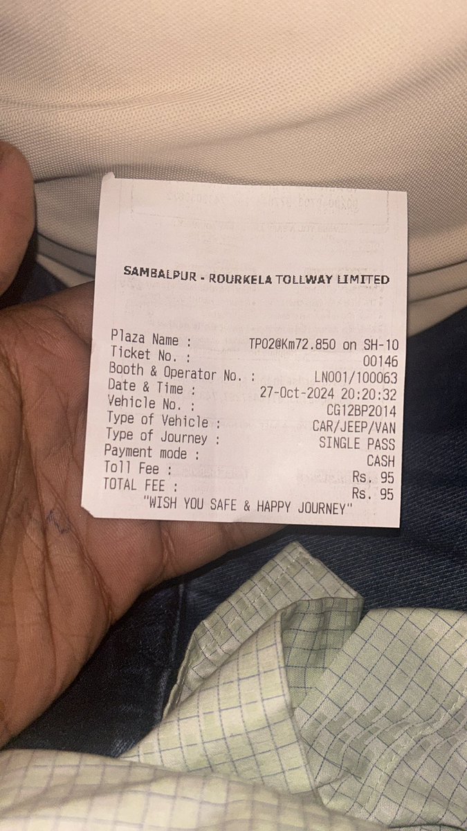 MdSazadAlam's tweet photo. Why there is only cash toll in ofisha Jharsuguda highway, i have fashtag but they did not accept the fastag. 
@nitin_gadkari sir @NHAI_Official @odisha_tourism https://t.co/BkZLFlxTMz