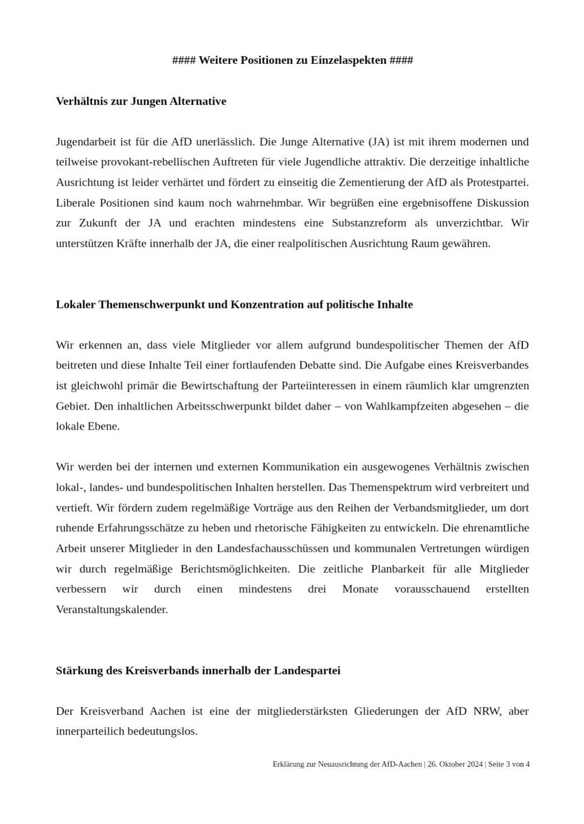 markus_mohr's tweet photo. Ich beobachte in der AfD Aachen mit großer Sorge eine Zunahme von verschwörungsideologischen Inhalten und schrillen Tönen. Die Amtsausübung des Kreisvorstands hat hinsichtlich Demokratiekultur und Verbandsorganisation deutlich Luft nach oben. Vorschläge zur Neuausrichtung: https://t.co/eIGTpybhHv