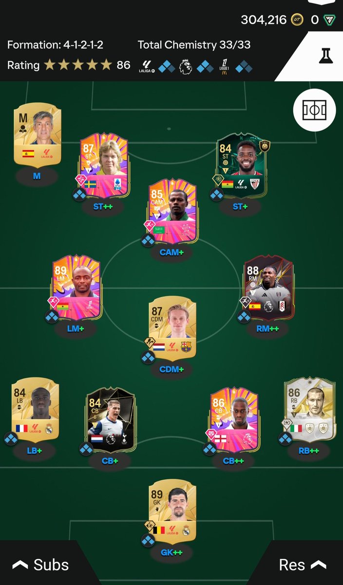 BleuSuit's tweet photo. @FIFA22_INFO What can I improve. Thinking of getting Aspas Rush in place of Brolin 🤔 https://t.co/Fk9cAqLgOE