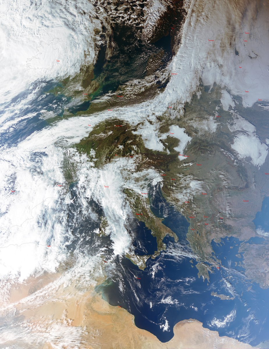 sq7ro's tweet photo. FENGYUN-3D MERSI @ 11:40/13:20UTC X-band
West and east pass in true color composite https://t.co/DMK5vW2KeN