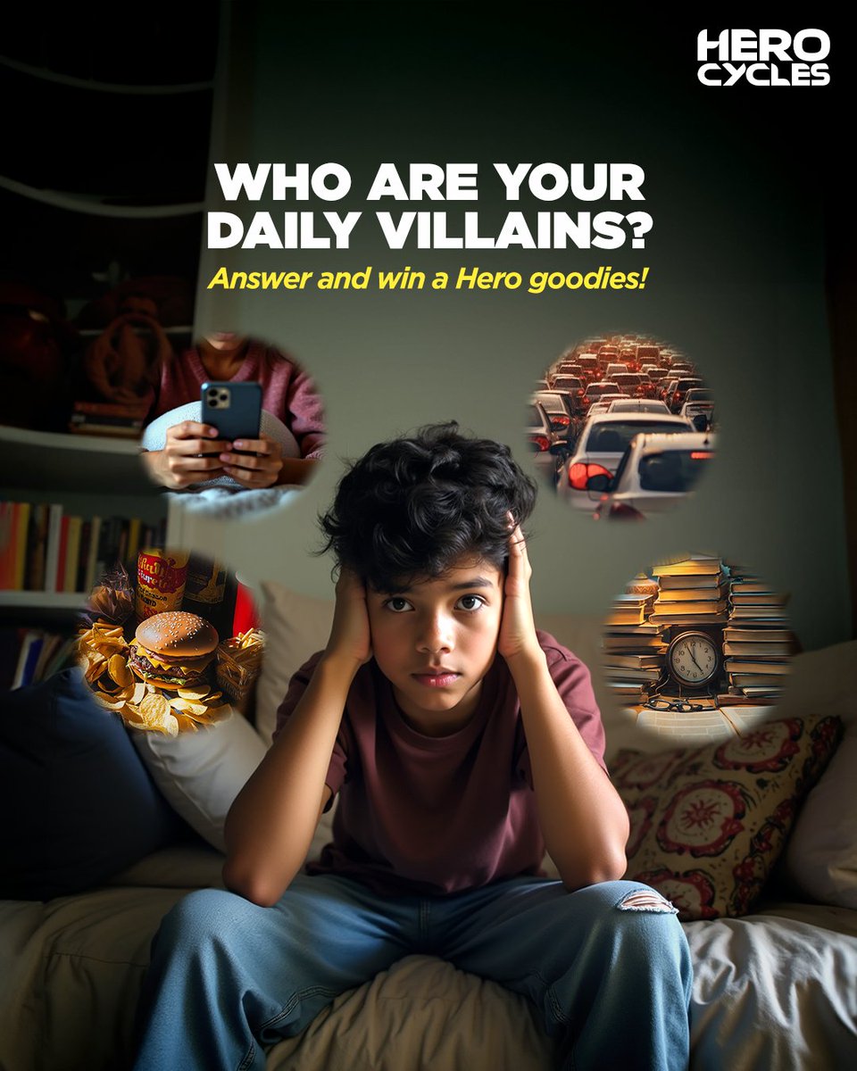 Who doesn’t have villains in their lives?
Here’s how you can win free Hero goodies:

→ Comment your daily villains
→ Repost this on your story and tag 3 friends
→ The funniest replies will win exclusive Hero goodies!

#HeroCycles #CycleHeroHai #CHH #Contest #ContestAlert