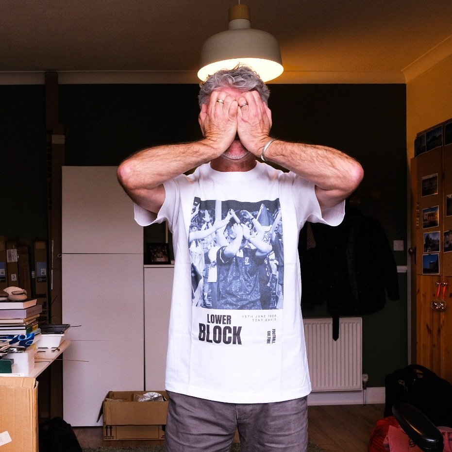 I Won!! 😀⚽️📸
... the <a href="/LowerBlock/">Lower Block</a> raffle. 
And what a prize - a Tony Davis <a href="/DavisArchive/">Tony Davis Archive</a> footy image printed on a quality t-shirt.
lowerblock.com/shop/