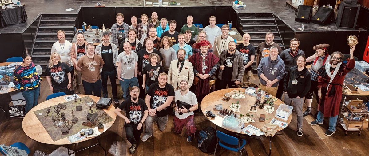So today is the final day of #shadowcon24 - A  Shadow In The West 3 - Black Market Wrath. This year has been amazing, the players, the shadowcon spouses, the setting , everything has helped bring our hair brain ideas to life! #ageofsigmar #warhammer