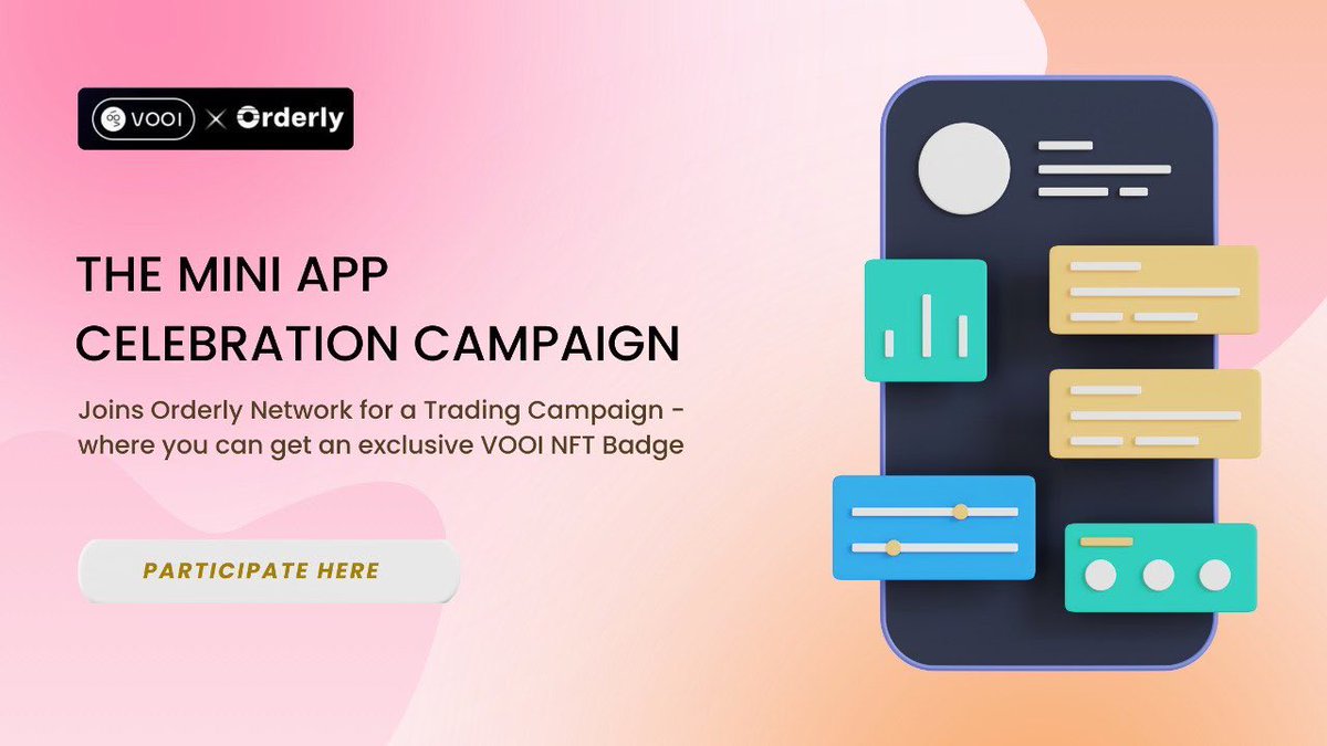Siyyamarh_'s tweet photo. ๐ EXCLUSIVE TRADING EVENT: Hit $5K volume on @vooi_io in ETH,BTC,TON,NOT & HMSTR pairs to claim your limited edition VOOI Celebration NFT badge! ๐
Powered by @OrderlyNetwork ๐
Ready to level up your trading game? Start now! ๐
#OrderNetwork #NFT #Trading https://t.co/F5Sj7xg7mn