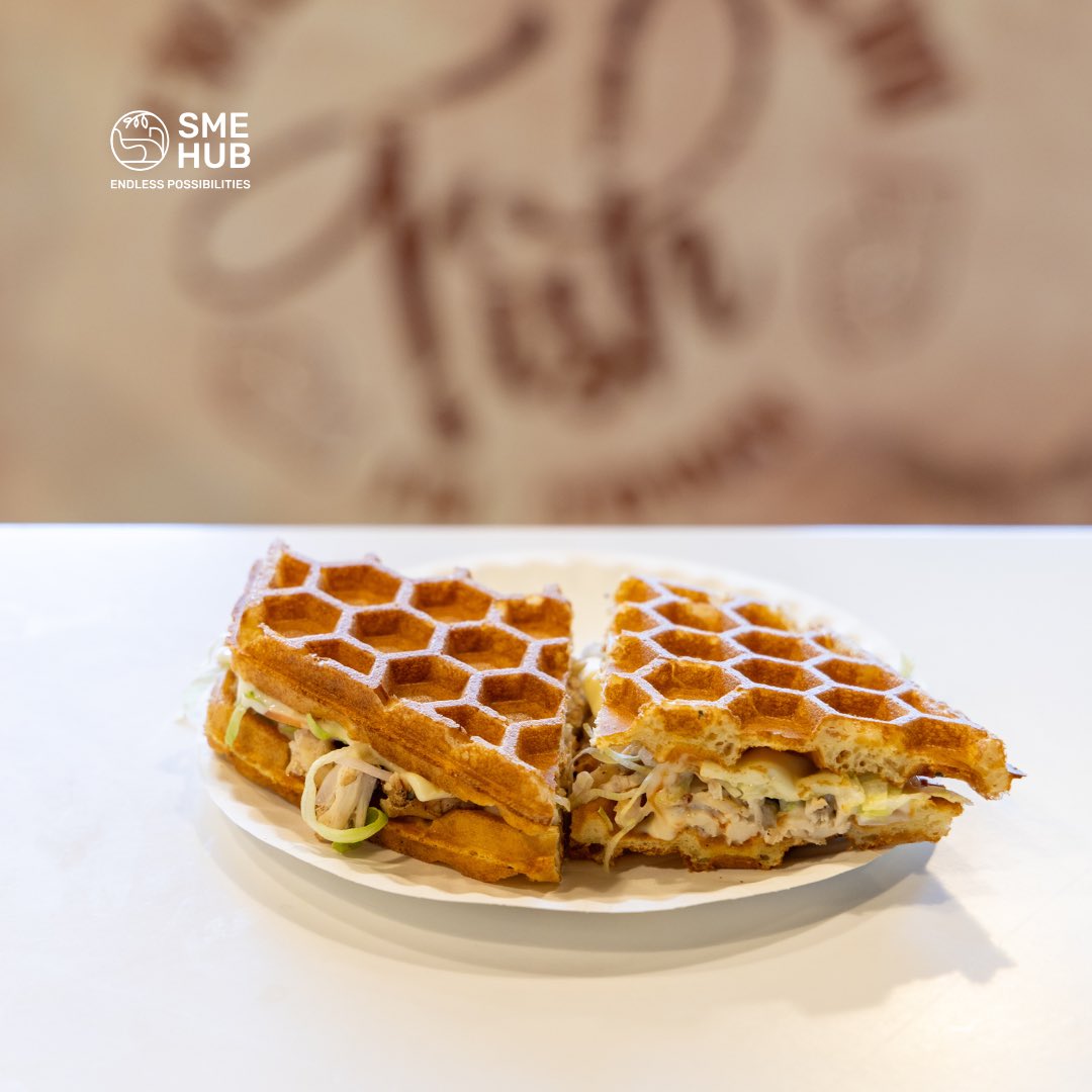 Indulging in the deliciousness of Waffle World! This Waffle Sandwich is the perfect blend of crispy and fluffy.