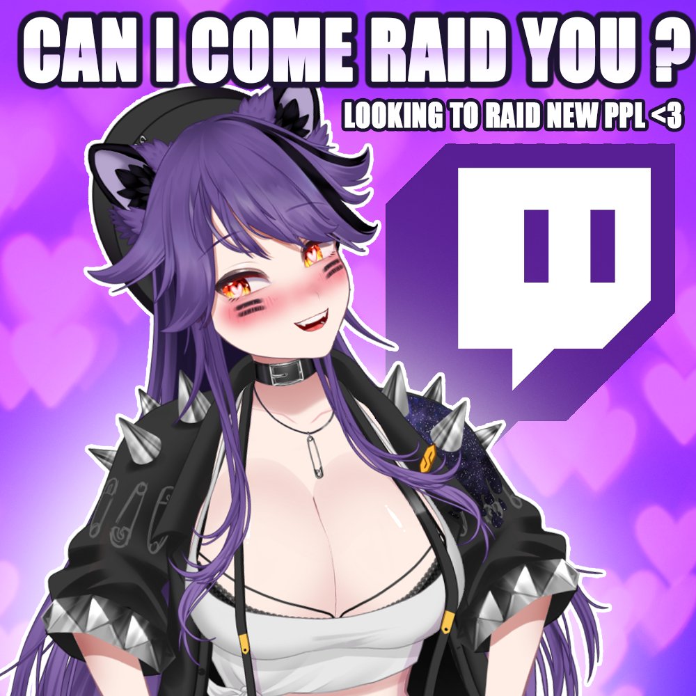 SAR0CKX's tweet image. 💜Can i come raid you?💜
#Vtubers drop you links below and tell me why!