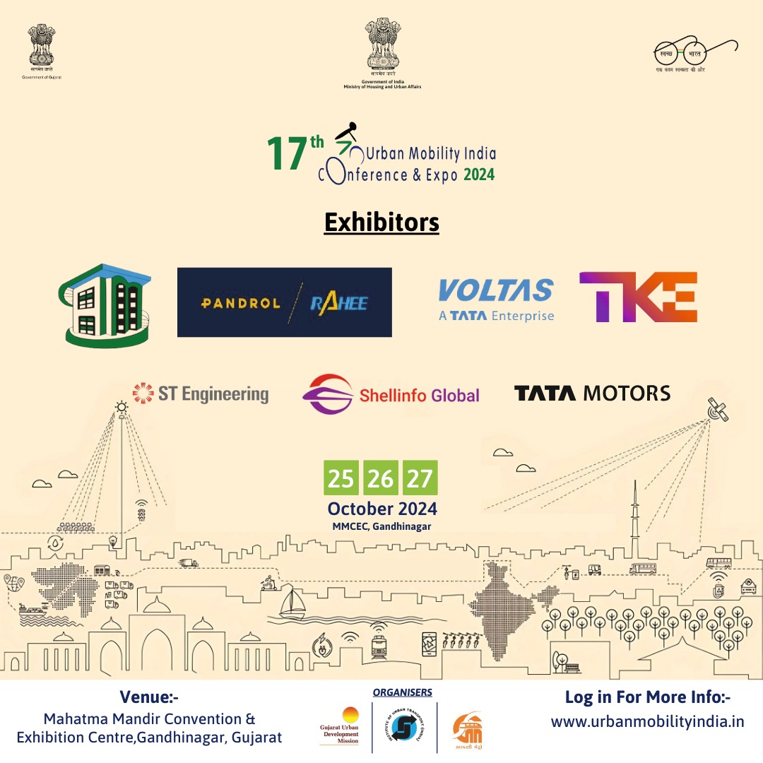 Meet the Exhibitors for the 17th Urban Mobility India Conference &amp; Expo 2024! 

Oct 25-27 | 📍 Mahatma Mandir, Gandhinagar.
🌐 More info: urbanmobilityindia.in

#UMI2024 #UrbanMobility #SustainableTransport #UrbanMobility