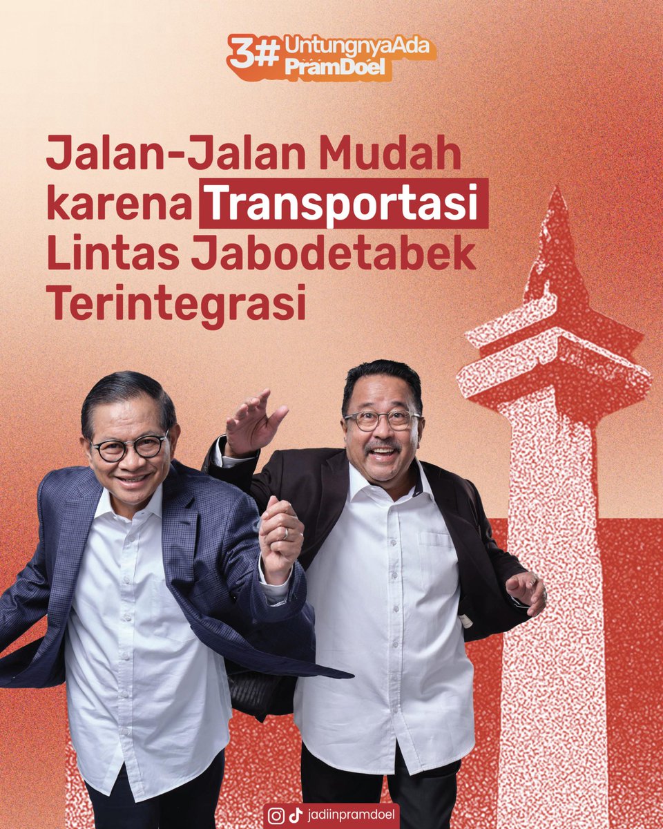 Michell38219448's tweet photo. Program Mas Pram dan Bang Doel akan memperbanyak lapangan pekerjaan dan mengurangi angka pengangguran
#JakartaM3nang https://t.co/DqmkpjqTgE