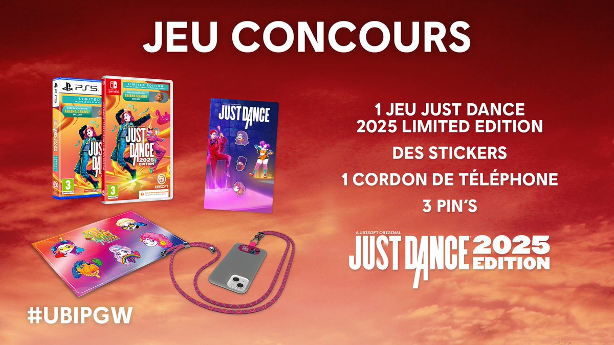🎁 JEU CONCOURS #UBIPGW 🎁

Un nouveau lot avec de beaux cadeaux Just Dance fait son apparition à l'occasion de la Paris Games Week ! 🤩

Pour tenter de le remporter :
❤️ Like ce post
💬 Commente avec l'emoji 💃
✔️ Abonne-toi à notre compte <a href="/JustDanceFR/">Just Dance FR</a>

TAS le 03/11