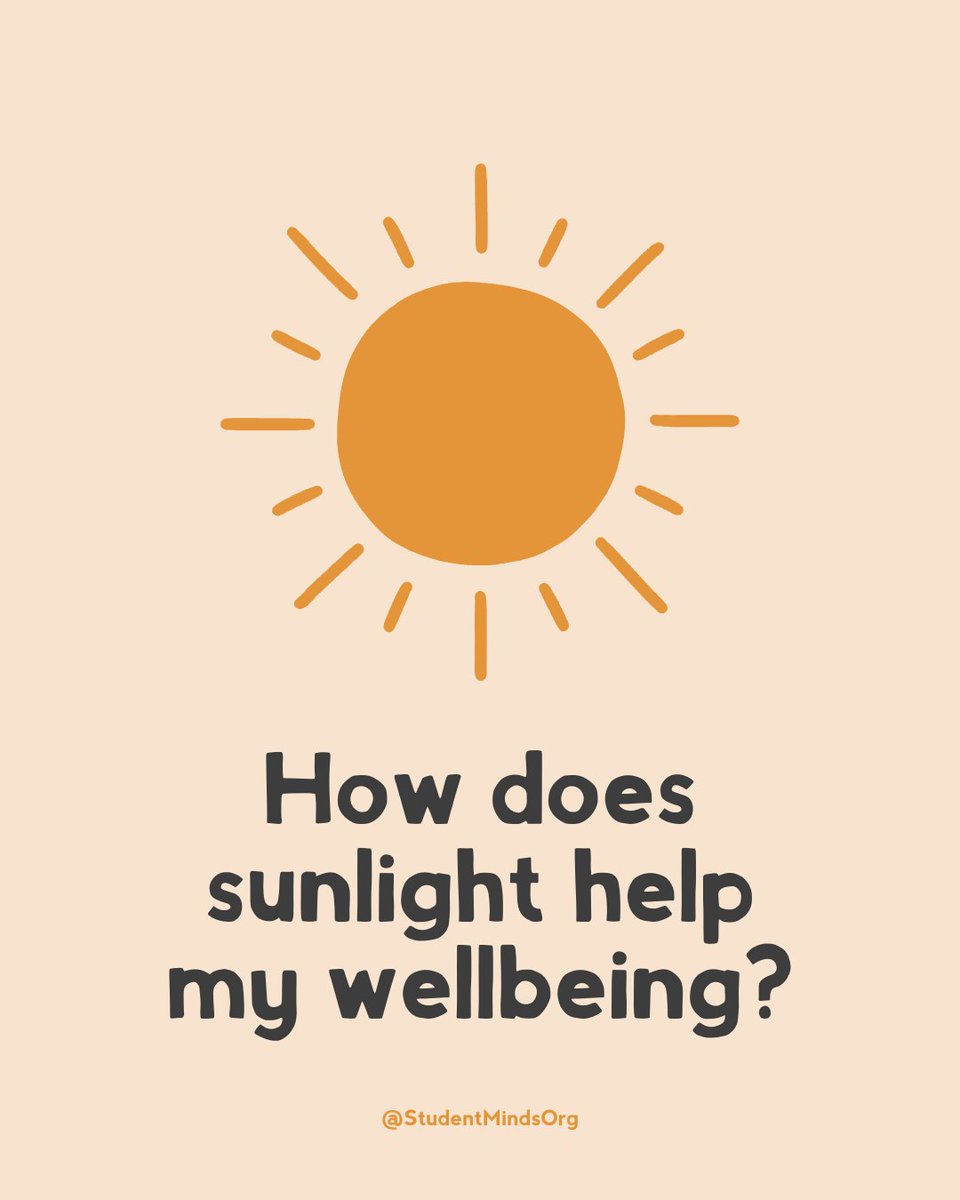 StudentMindsOrg's tweet photo. As the clocks go back and the days get darker (small bonus, we get an extra hour of sleep!), it’s super important to ensure you’re getting enough sunlight! ☀️

For tips on how to get enough sunlight in your life, check out Student Space today: https://t.co/DdEpTXfYB5 https://t.co/BUvM5SZH4V