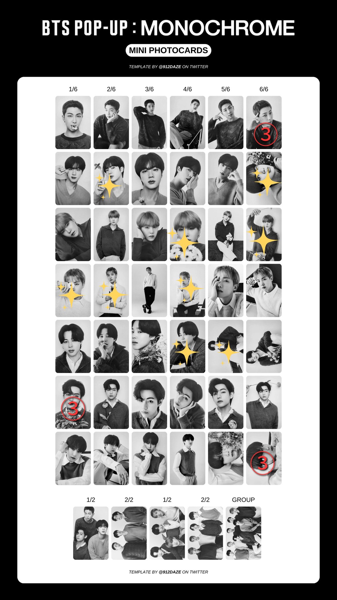 MONOCHROME]Mini Photo Card – BTS JAPAN OFFICIAL SHOP｜写真